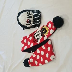 Disney- Minney Mouse- Hat & Scarf
